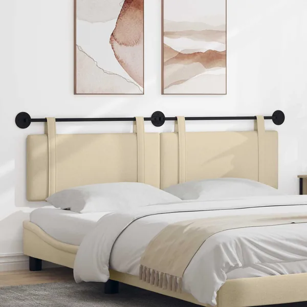 Tête de lit suspendue Crème Tissu