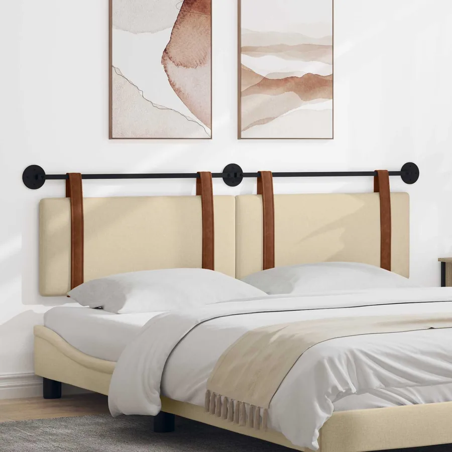 Tête de lit suspendue Crème PU antique