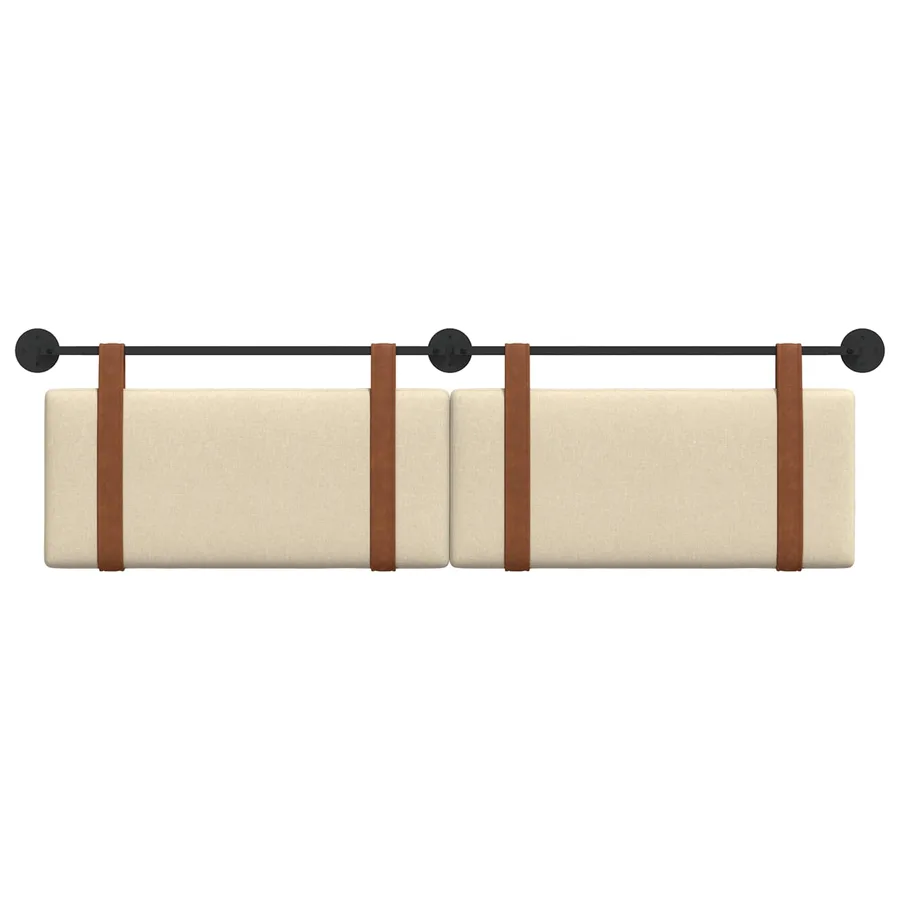 Tête de lit suspendue Crème PU antique - 5