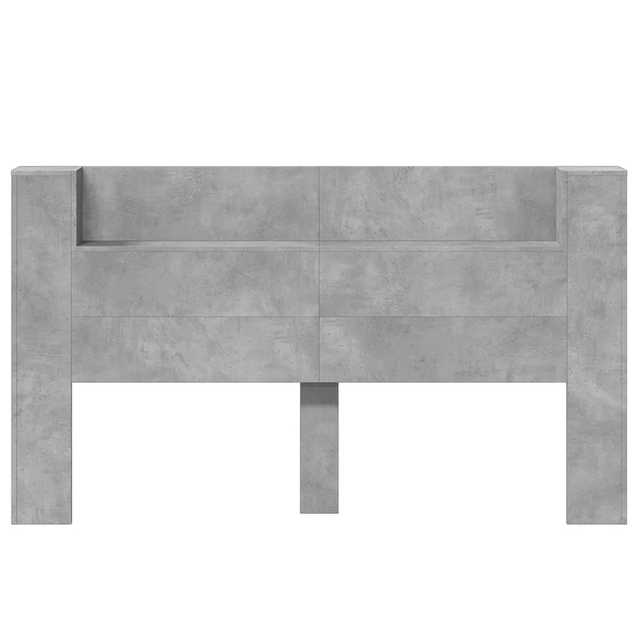 Cabinet de Tête de Lit avec LED Béton 180 x 16,5 x 103,5 cm - 5