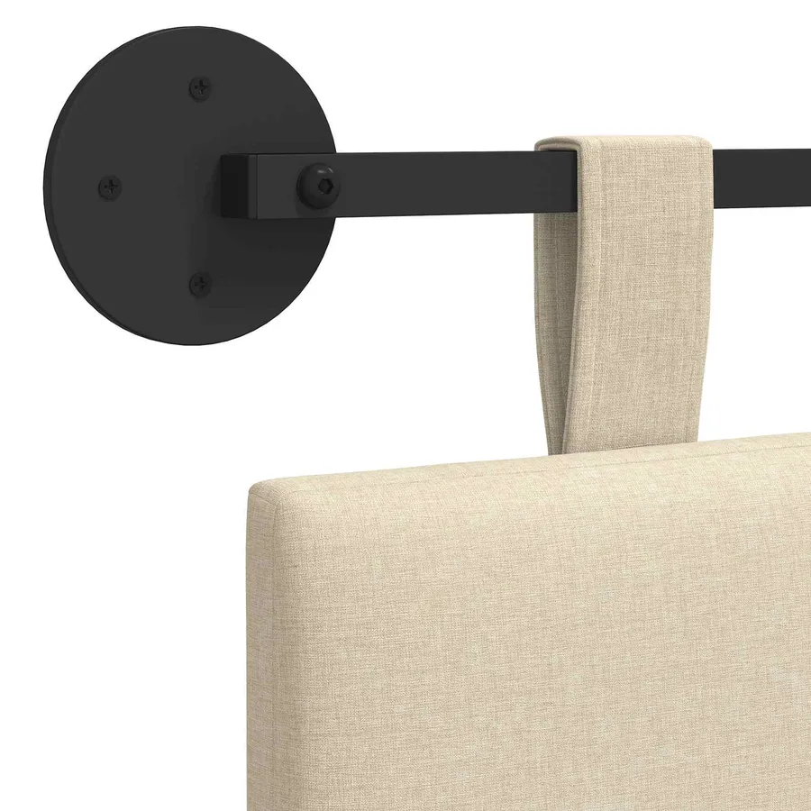 Tête de lit suspendue Crème tissu - 9