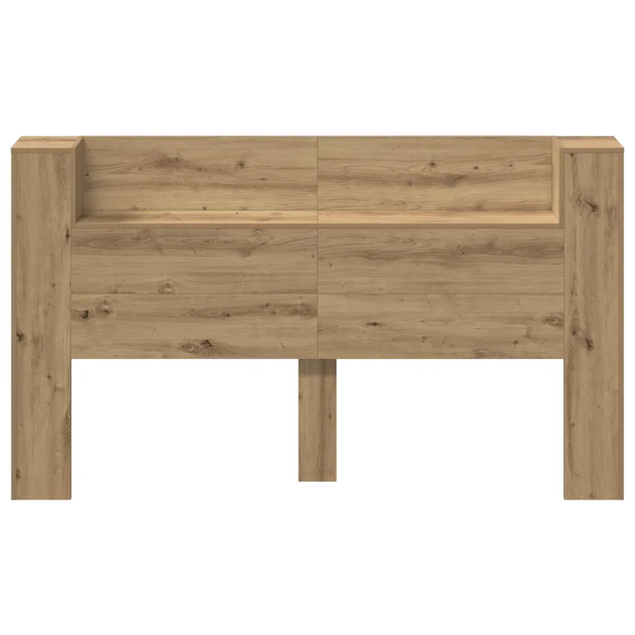 Cabinet de Tête de Lit avec LED Chêne artisan Bois d'ingénierie - 5