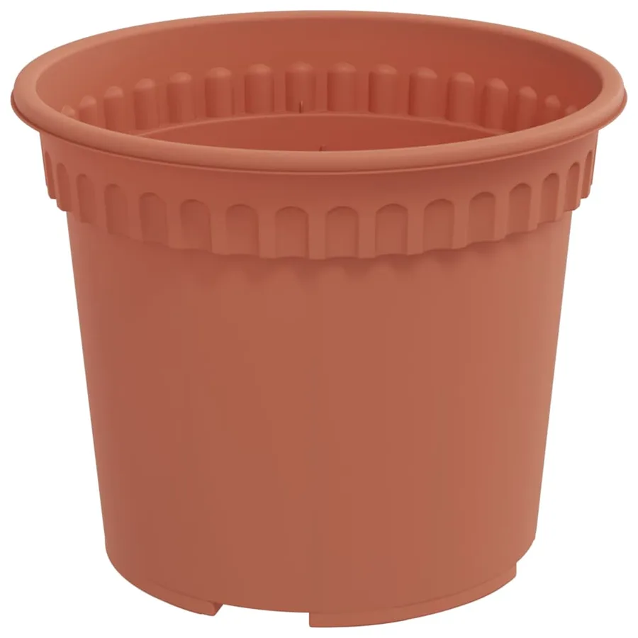 Pots de plantes 24 pcs Rouge brique Ø 12,5 x 10 cm Plastique - 6