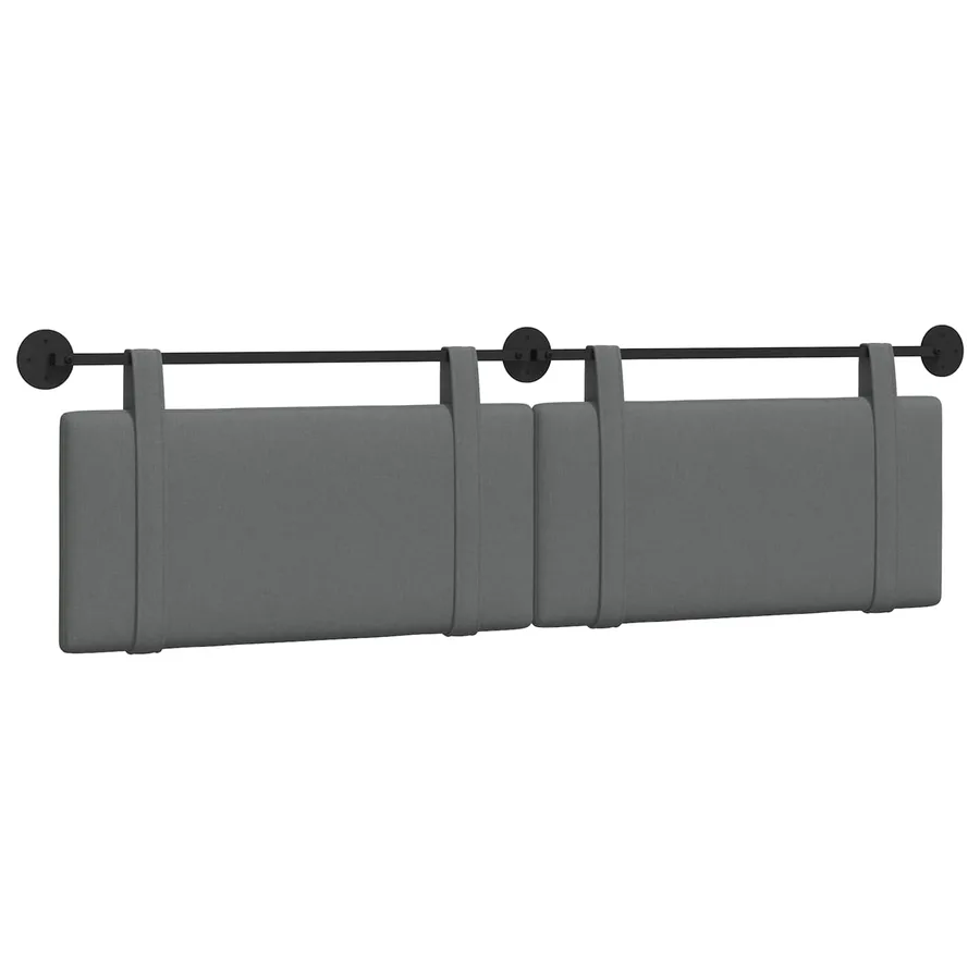 Tête de lit suspendue Gris foncé Tissu - 2