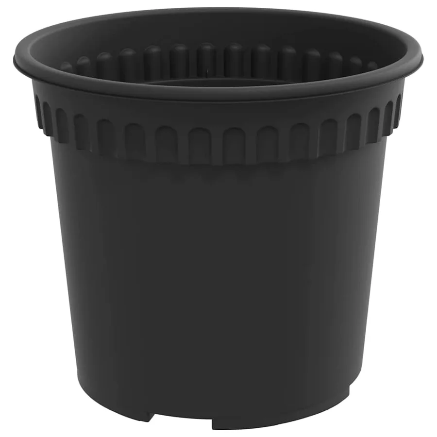 Pot à fleurs rond 24 pcs Noir Ø 15 x 12 cm Plastique - 5