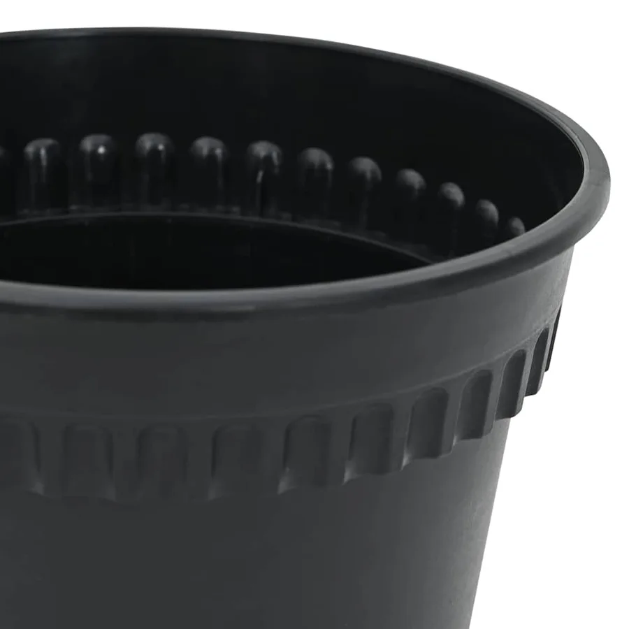 Pot à fleurs rond 24 pcs Noir Ø 15 x 12 cm Plastique - 7