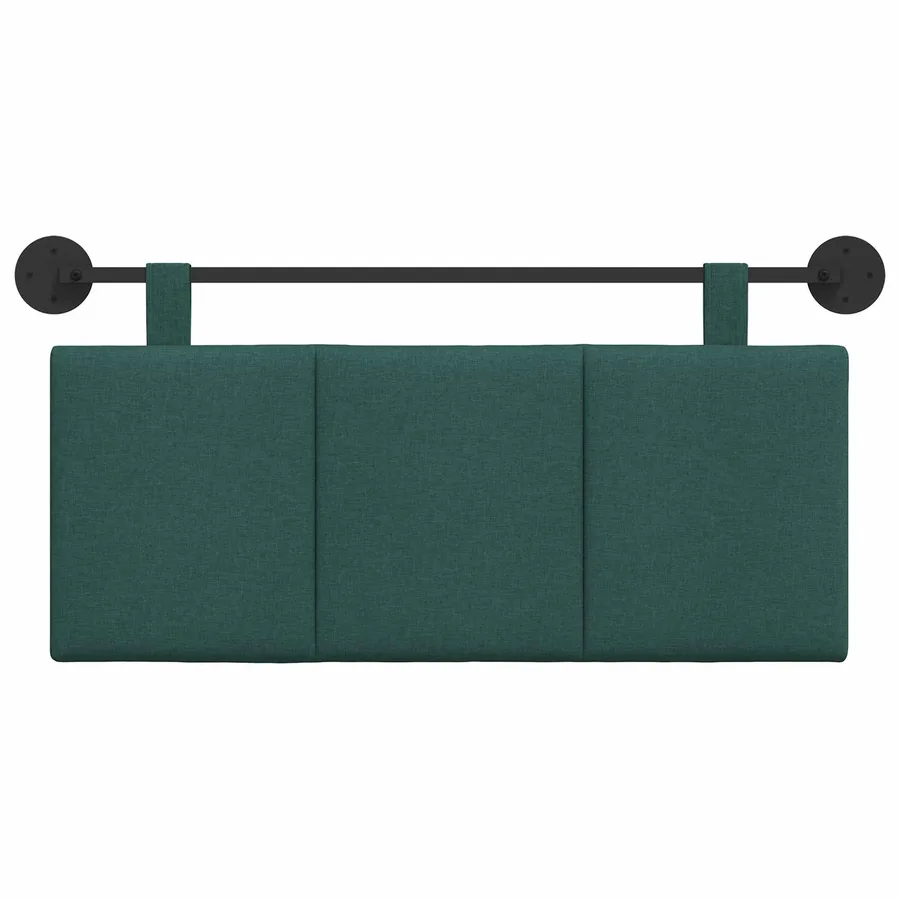Tête de lit suspendue Vert foncé Tissu - 5