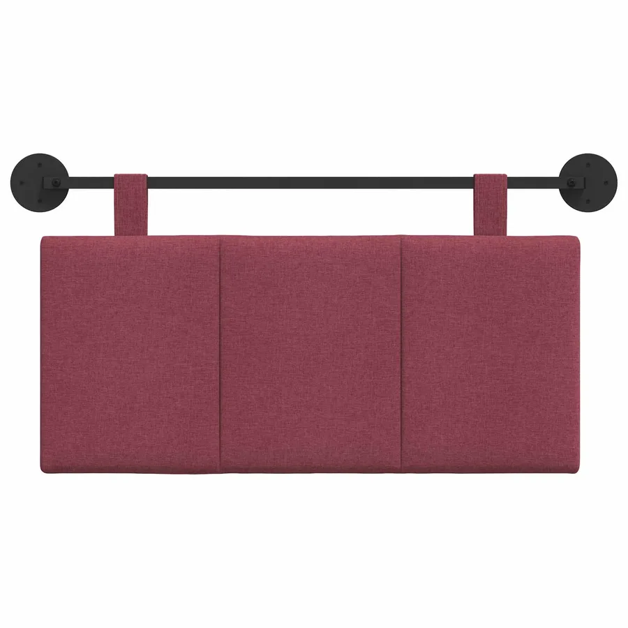 Tête de lit suspendue Bordeaux Tissu - 5