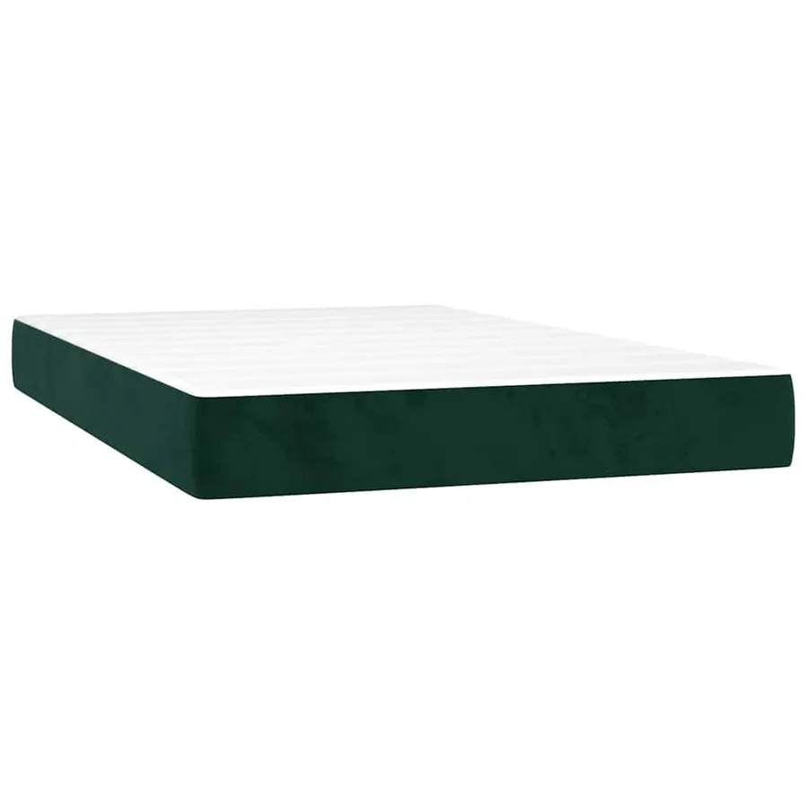 Sommier à lattes de lit matelas et LED Vert foncé 120x200 cm - 6