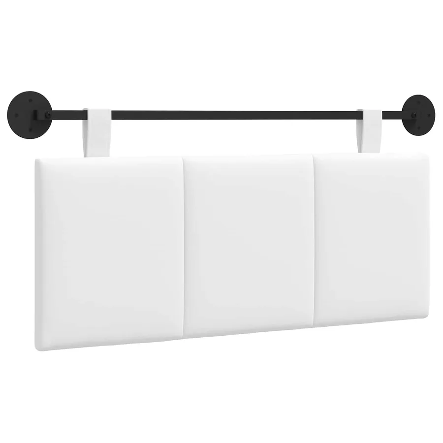 Tête de lit suspendue Blanc Tissu - 2