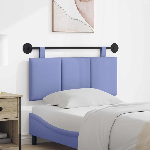 Tête de lit suspendue Bleu denim Tissu