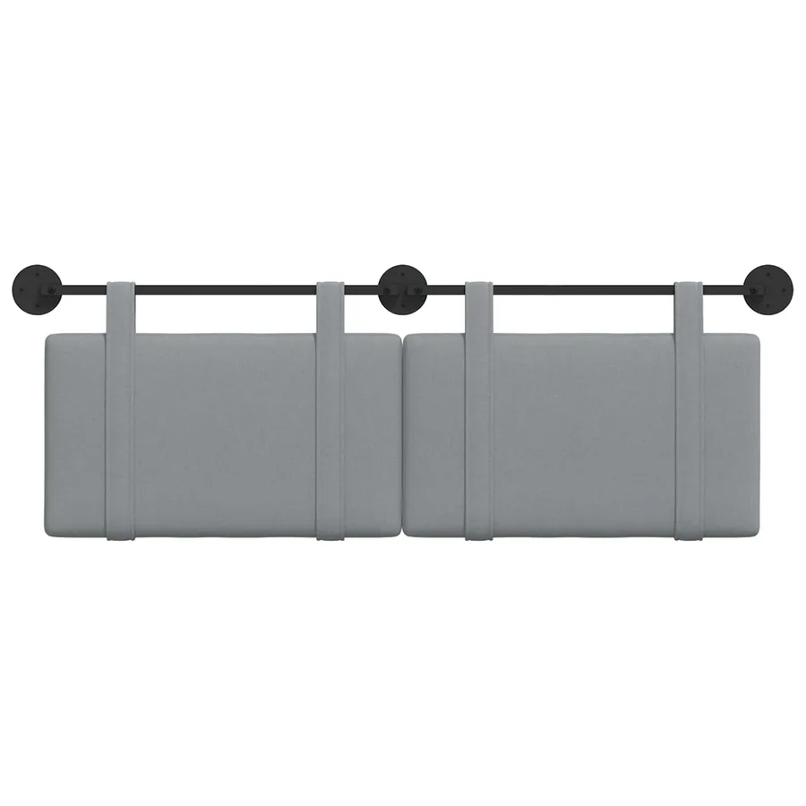 Tête de lit suspendue Gris clair Tissu - 5