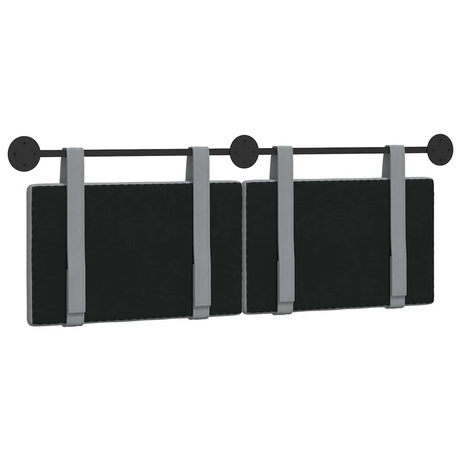 Tête de lit suspendue Gris clair Tissu - 7