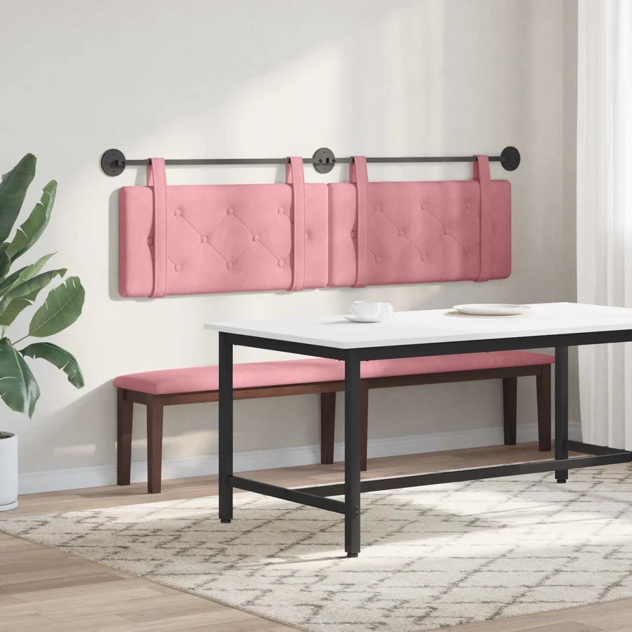 Tête de lit suspendue Rose Velours - 4