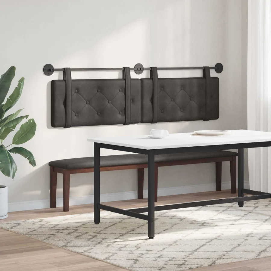 Tête de lit suspendue Noir PU antique - 4