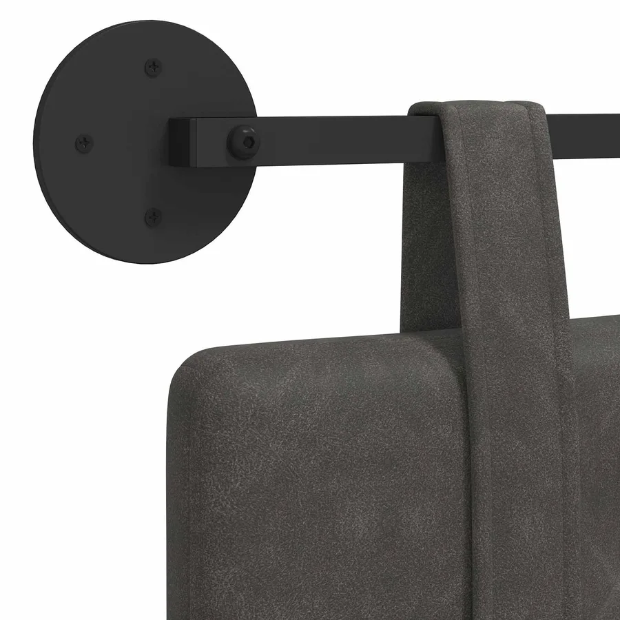 Tête de lit suspendue Noir PU antique - 9