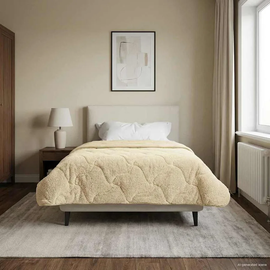 Duvet complet toute l'année Matelassé Crème 140 x 220 cm