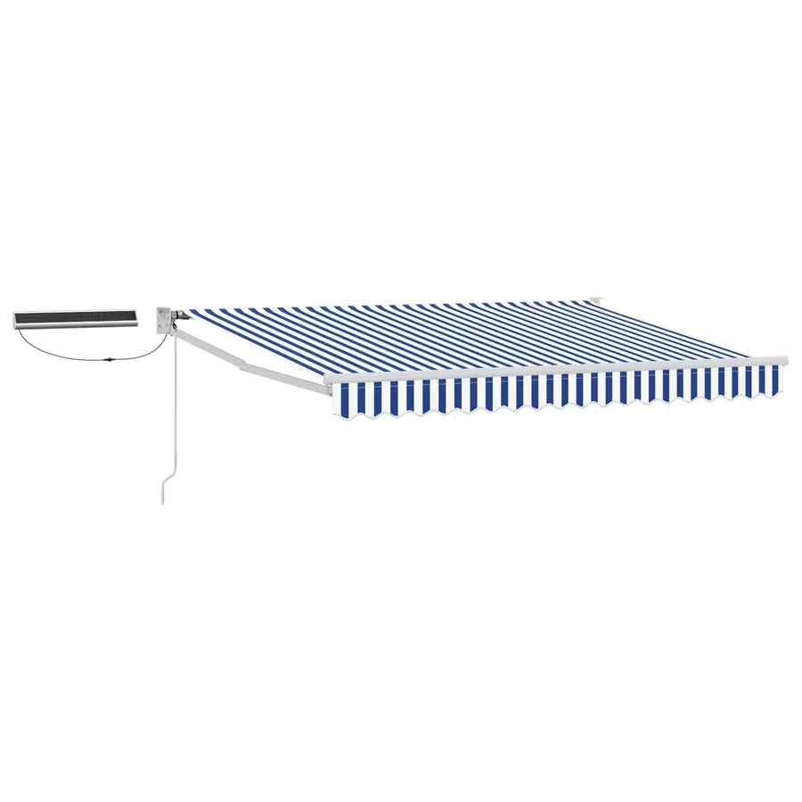 Auvent rétractable électrique Bleu et Blanc 3 x 2,5 m - 2