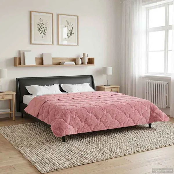 Duvet d'été simple Matelassé Rose 200 x 220 cm