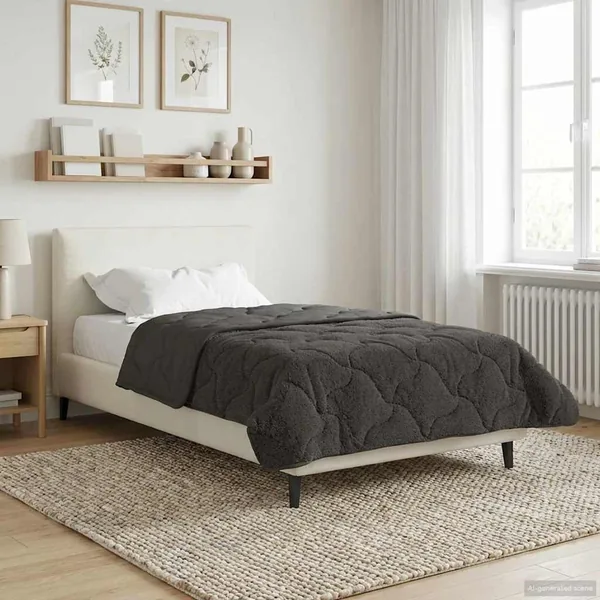 Duvet complet toute l'année Matelassé Anthracite 155 x 220 cm