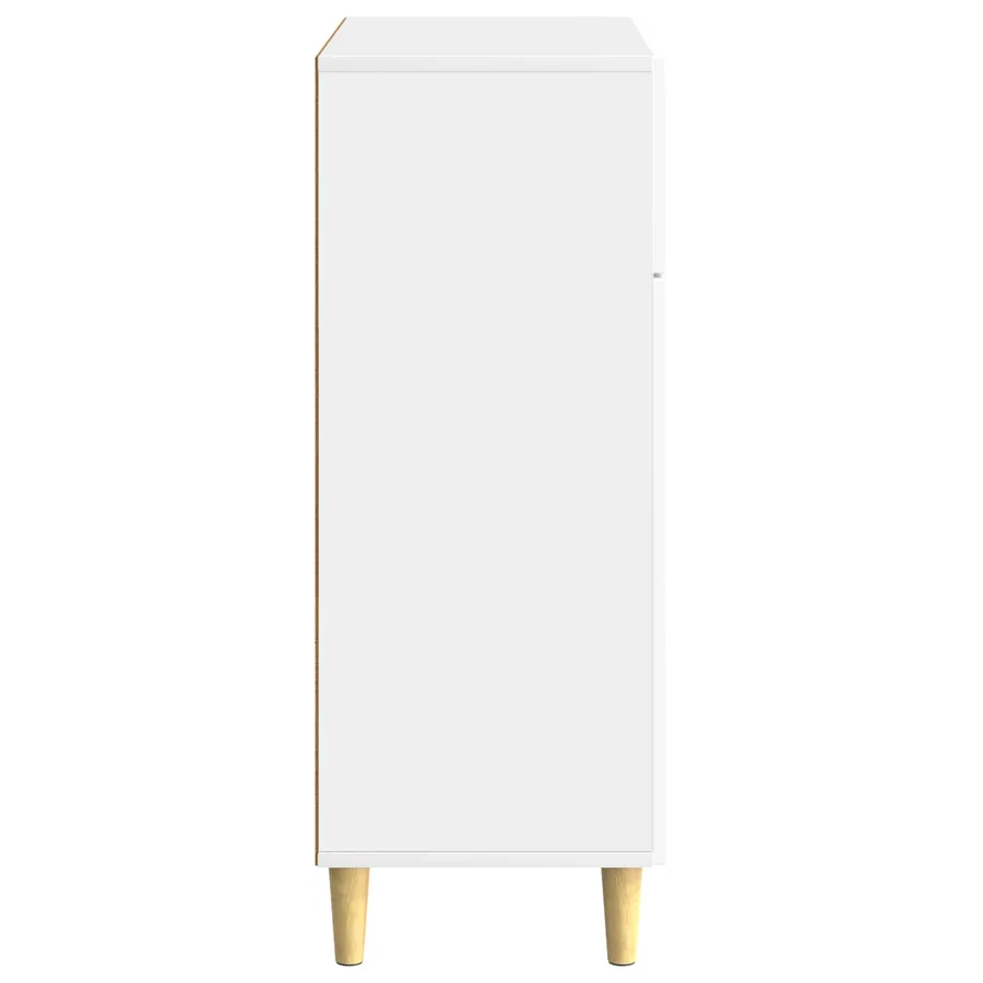 Buffet Blanc brillant 66 x 34,5 x 90 cm Bois d'ingénierie - 7
