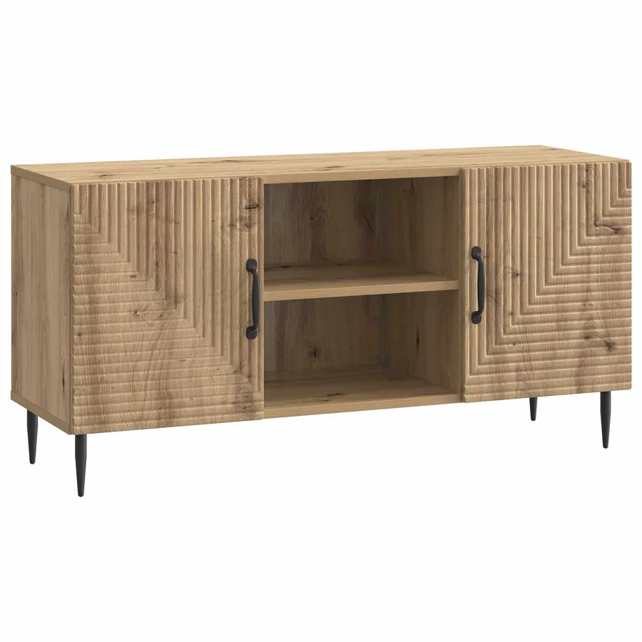 Meuble TV 102 x 34,5 x 50 cm Chêne artisanal Bois d'ingénierie - 2
