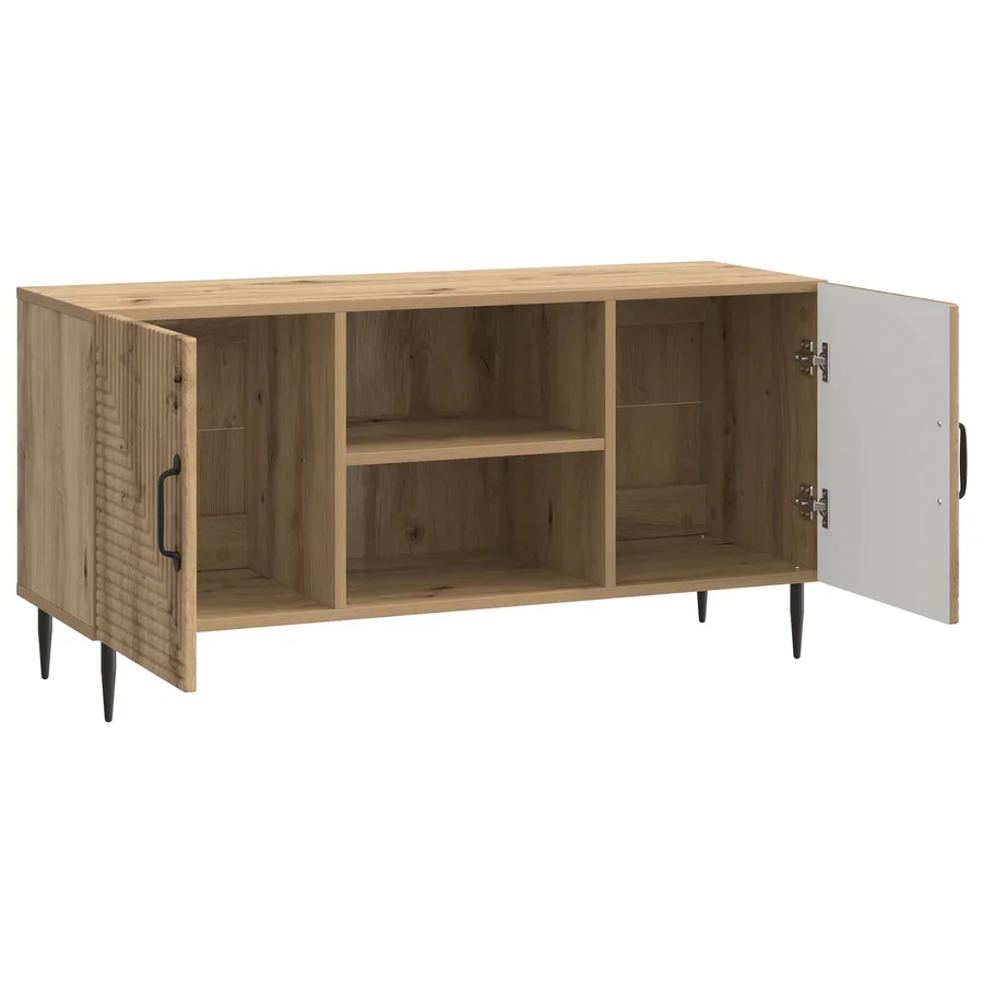 Meuble TV 102 x 34,5 x 50 cm Chêne artisanal Bois d'ingénierie - 5