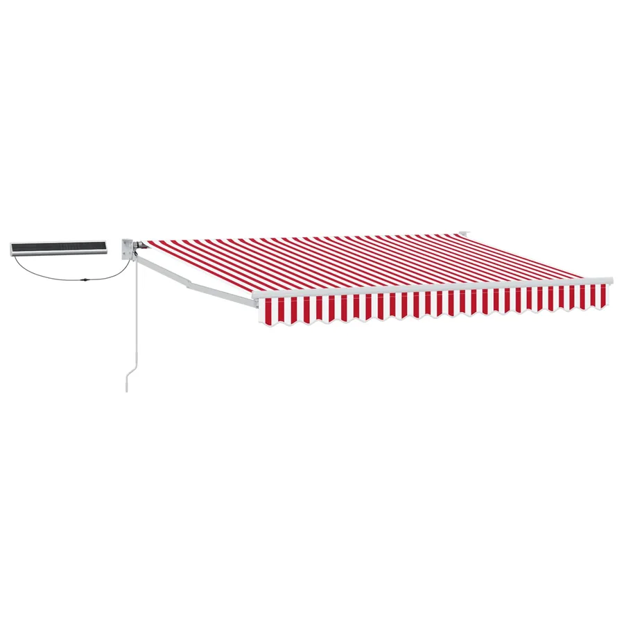 Auvent rétractable électrique Rouge et blanc 3 x 2,5 m - 2