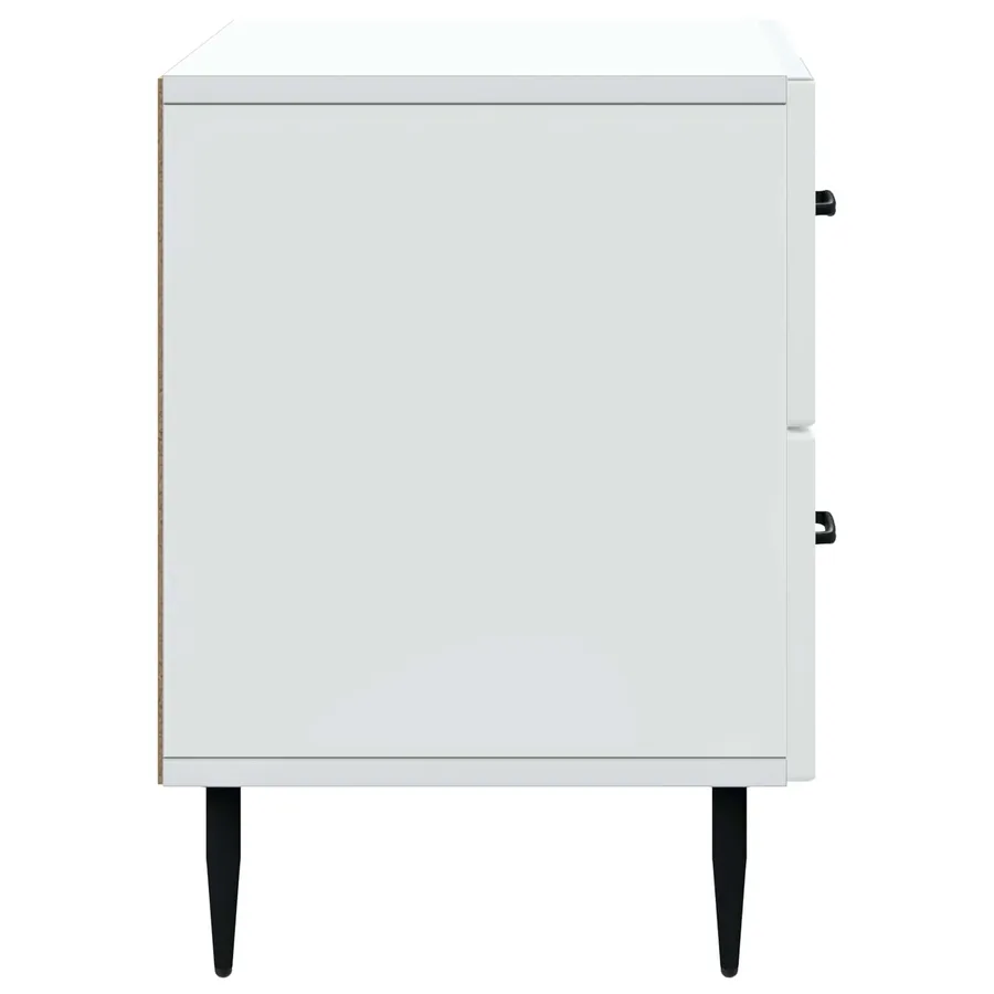 Cabinet de chevet Blanc 62 x 34,5 x 47,5 cm Bois d'ingénierie - 6