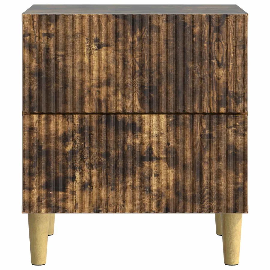 Cabinet de chevet avec tiroir Chêne fumé 62 x 34,5 x 47,5 cm - 5