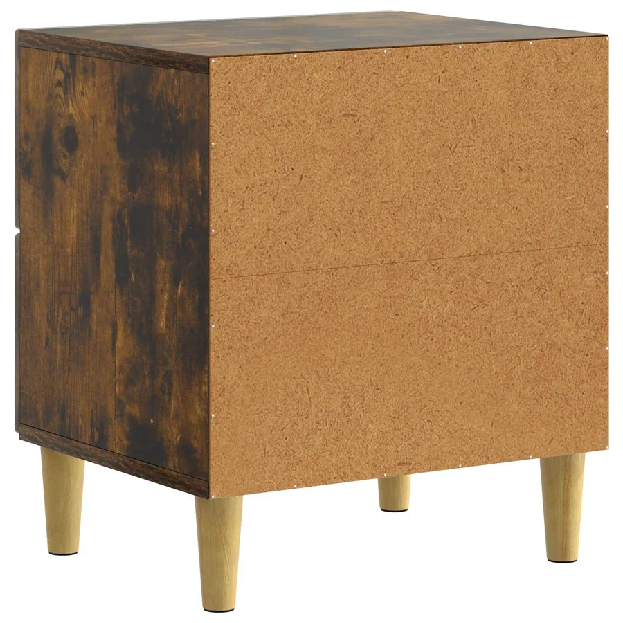Cabinet de chevet avec tiroir Chêne fumé 62 x 34,5 x 47,5 cm - 7