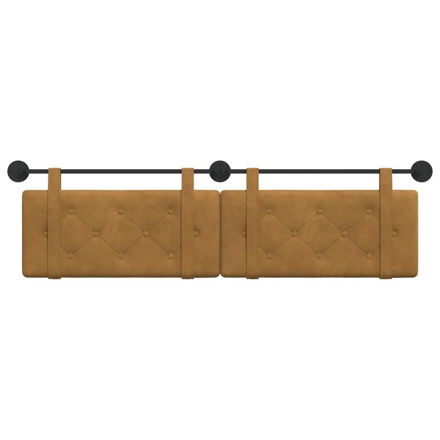 Tête de lit suspendue Marron Velours - 5