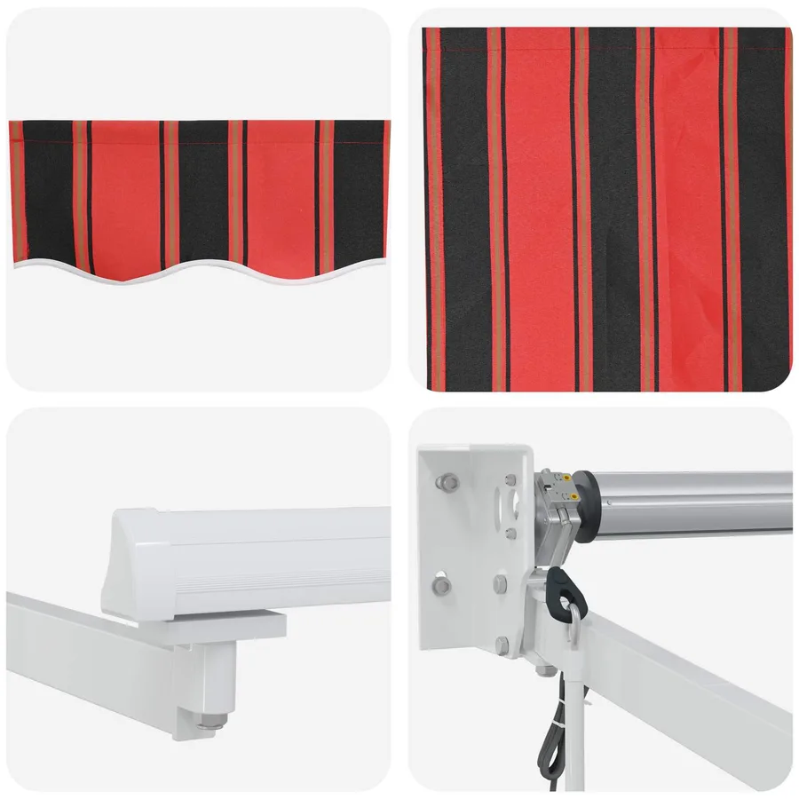 Auvent rétractable électrique Orange, Marron, Blanc 4,5 × 3 m - 7