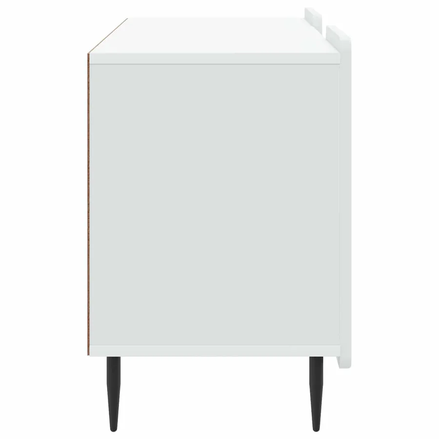 Meuble TV Blanc 102 x 34,5 x 52 cm Bois d'ingénierie - 7