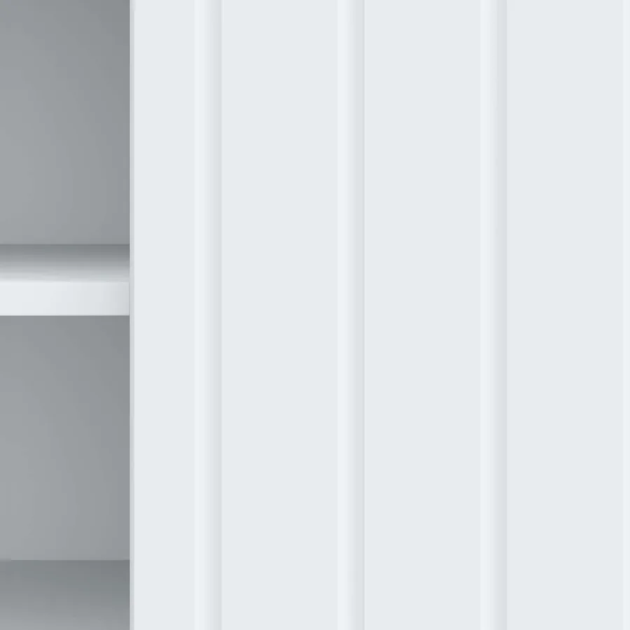 Meuble TV Blanc 102 x 34,5 x 52 cm Bois d'ingénierie - 8