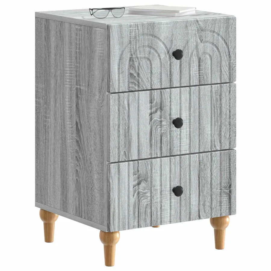 Cabinet de chevet avec tiroir Sonoma gris 43 x 41 x 66,5 cm - 3
