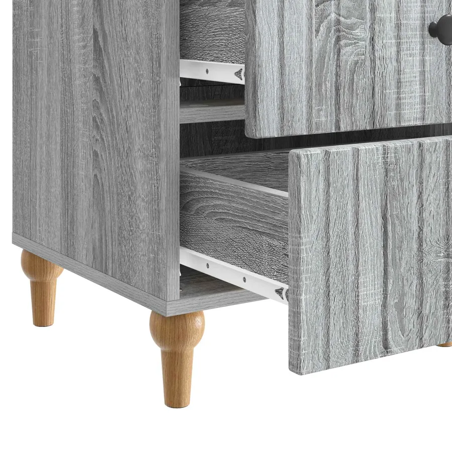 Cabinet de chevet avec tiroir Sonoma gris 43 x 41 x 66,5 cm - 9
