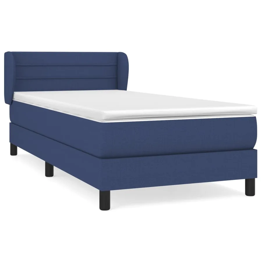 Sommier à lattes de lit avec matelas Bleu 80x200 cm Tissu - 2