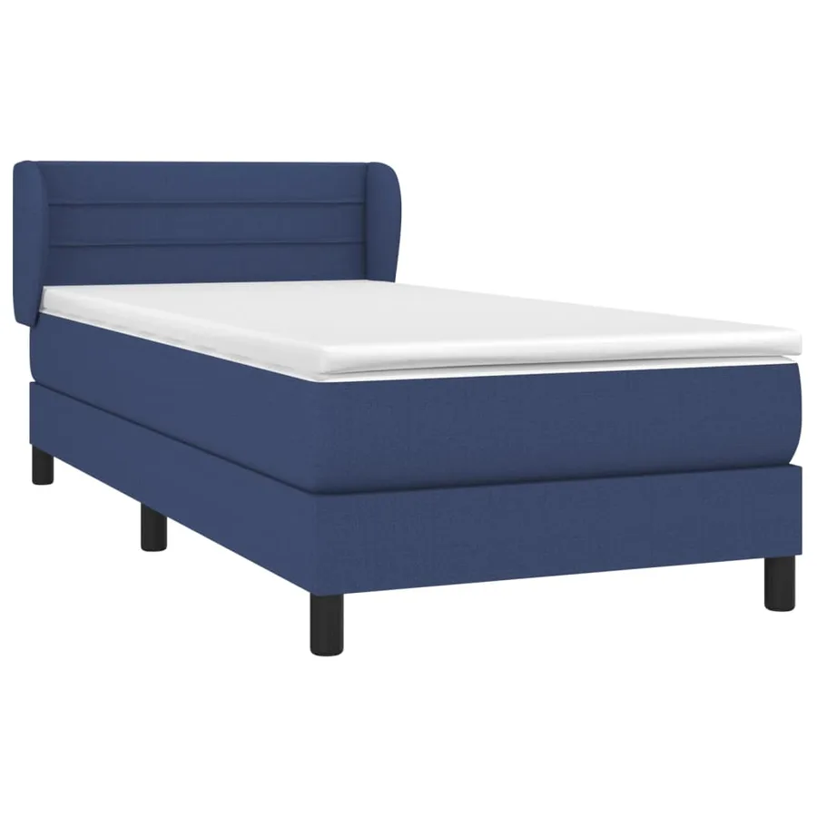 Sommier à lattes de lit avec matelas Bleu 80x200 cm Tissu - 3