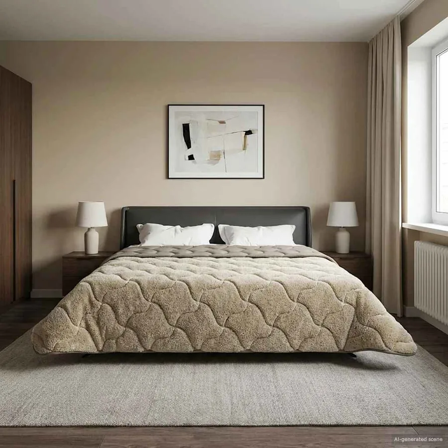 Duvet d'été simple Matelassé Gris clair 220 x 260 cm