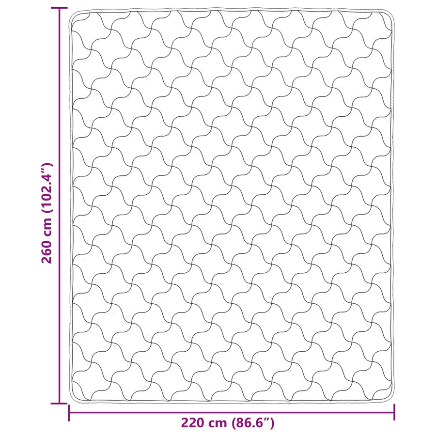 Duvet d'été simple Matelassé Gris clair 220 x 260 cm - 8