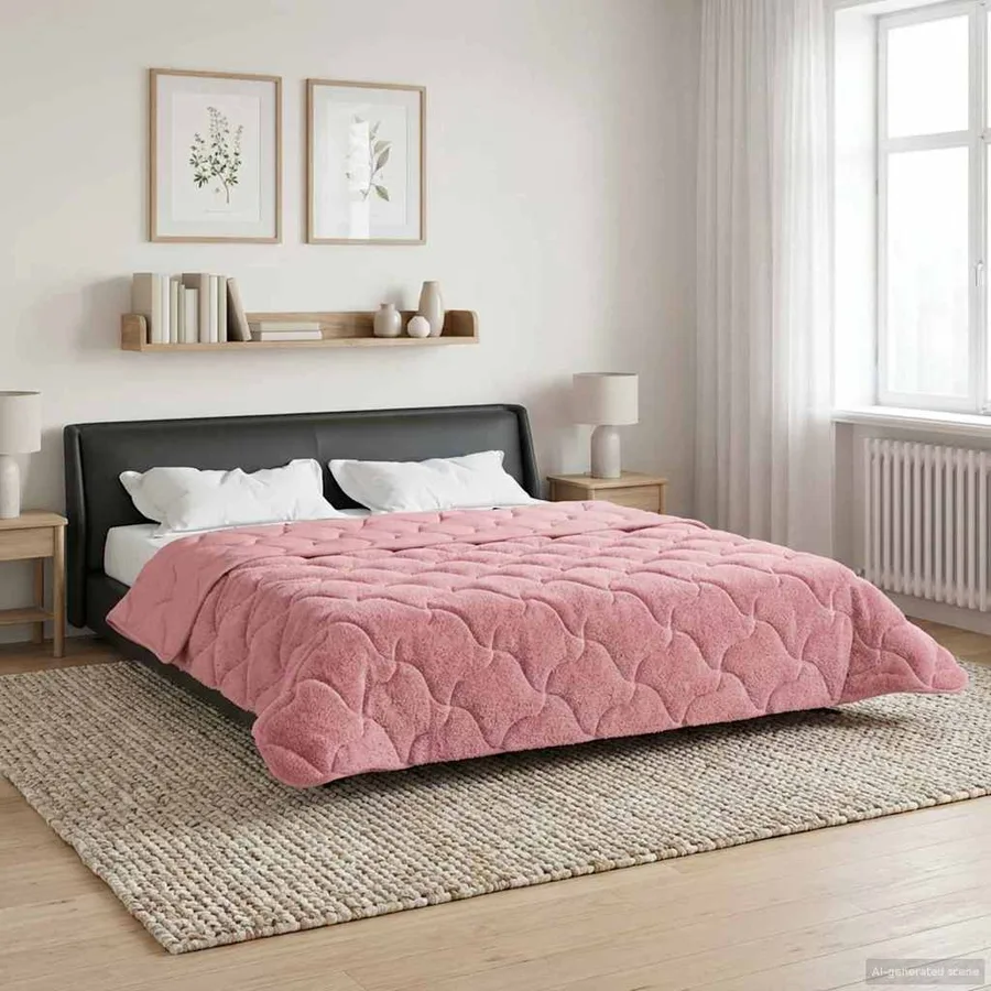 Duvet complet toute l'année Matelassé Rose 240 x 260 cm - 4