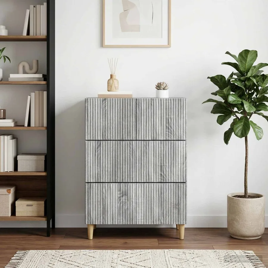 Armoire à tiroirs Sonoma gris 66 x 34,5 x 90 cm