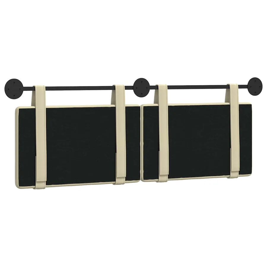 Tête de lit suspendue Crème Simili cuir - 7
