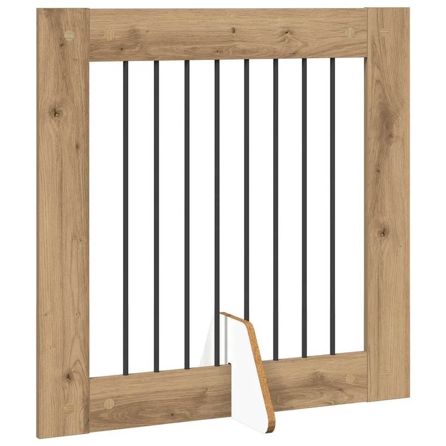 Porte de chien pliable avec supports 2 pcs Chêne artisanal - 4