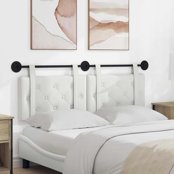 Tête de lit suspendue Blanc Simili cuir