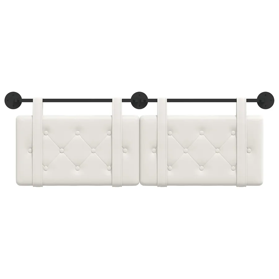 Tête de lit suspendue Blanc Simili cuir - 5