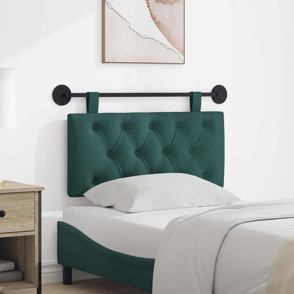Tête de lit suspendue Vert foncé Tissu