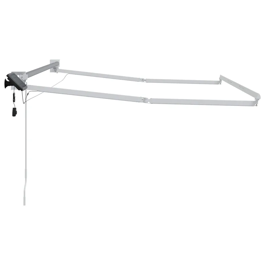 Cadre de store rétractable électrique Blanc 3,5 x 2,5 m - 6