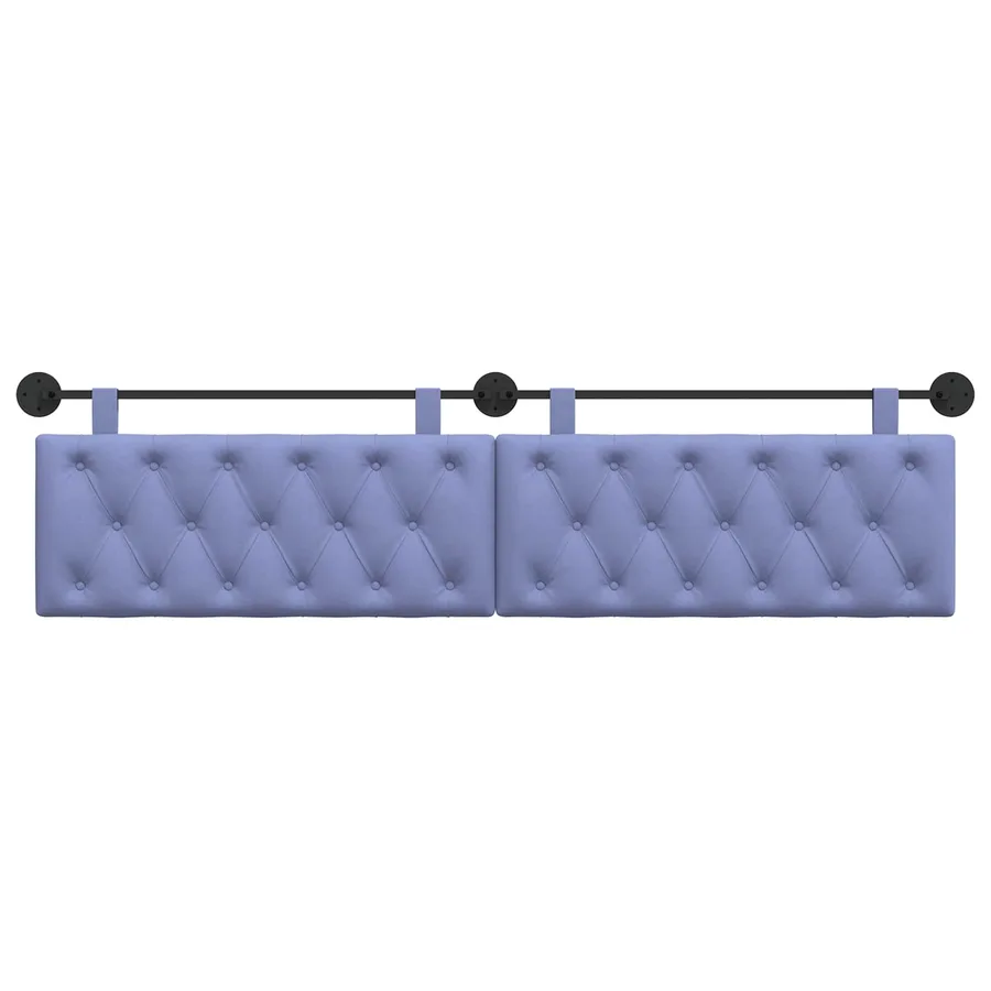 Tête de lit suspendue Bleu denim Tissu - 5